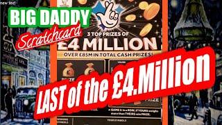 Last of the Big Daddy..£4.Million Scratchcard....they will soon be gone......but we have some...
