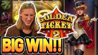 GOLDEN TICKET 2 BIG PAY NOT HIGH X BUT HIGH BET - €40 bet on Casino slot from CasinoDaddys stream