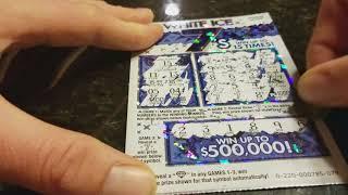 NEW GAME! $500,000 WHITE ICE $5 MICHIGAN LOTTERY SCRATCH OFF TICKETS!