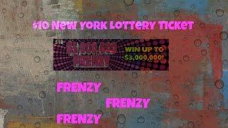 $10 New York Frenzy Scratch off Ticket