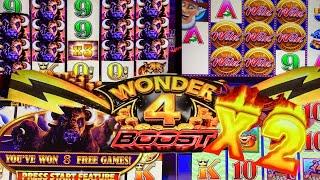 WONDER 4 BOOST MULTIPLIED MY BANK ROLL • BUFFALO BONUSES • LIVE PLAY FROM THE CASINO IN ARIZONA