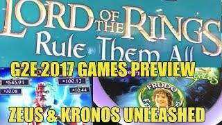 •️G2E 2017•️NEW LORD OF THE RINGS AND ZEUS AND KRONUS-SG part 2 of 3