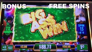 Live Play on TED with a bonus round free spins and BIG ASS WIN Slot Machine