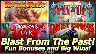 Blast From The Past!  Raging Rhino Super Big Win, Spin-Ups Big Win Bonus, Crystal Jackpots and More!