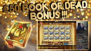 £50 Book of Dead Bonus!!!! (from live stream)
