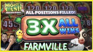 MASSIVE WIN During FREE GAMES on FARMVILLE MIGHTY CASH!
