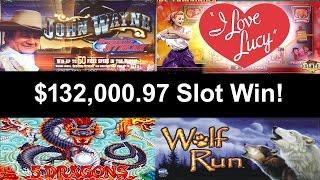 •$132,000 Dollar Big Win Slot Jackpot Handpay W/O Bonus Won Vegas High Stakes IGT, Aristocrat, WMS •