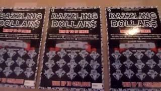 THREE - $5 Instant Lottery Tickets - Dazzling Dollar$ Scratchcard