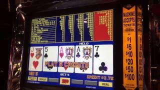 Video Poker Slot Machine Max Bet LIVE GAMEPLAY In Downtown Las Vegas