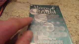 NEW GAME! SCRATCH OFF WINNER! $500,000 MERRY & BRIGHT $5 NEW YORK LOTTERY SCRATCH OFF