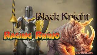 High Stakes Raging Rhino and Mighty Black Knight with FREE SPINS RE-TRIGGER