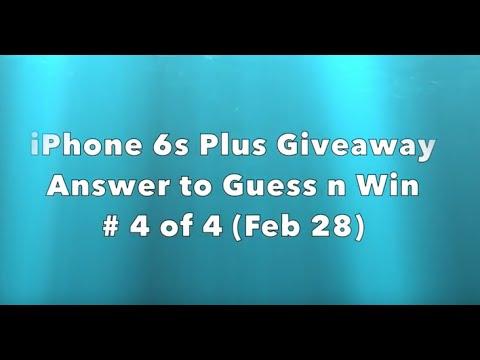 ** iPhone 6s Plus Giveaway ** Answer to Guess n Win 4 of 4 ** SLOT LOVER **