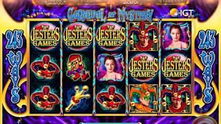 CARNIVAL OF MYSTERY Video Slot Casino Game with a "BIG WIN" JESTERS GAMES BONUS