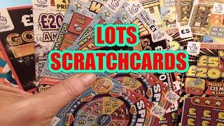WOW!..LOTS SCRATCHCARDS..50X"CASH VAULT"SPIN £100"GOLD 7s