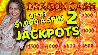 2 MASSIVE JACKPOTS ON DRAGON CASH IN VEGAS! Up to $1,000/SPIN!