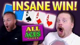 MEGA BIG WIN on ALL ACES POKER! (Video Poker)