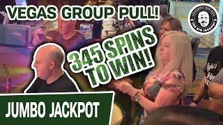 • 345 Spins to Win! • Jackpot! MASSIVE Las Vegas Slot Machine Group Pull