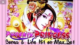 ( First Attempt ) Konami - Phoenix Princess : Bonus & Line Hit on Max Bet