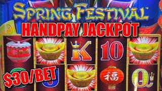 HIGH LIMIT Dragon Link Spring Festival HANDPAY JACKPOT ⋆ Slots ⋆ $30 Spin BONUS ROUND Slot Machine C