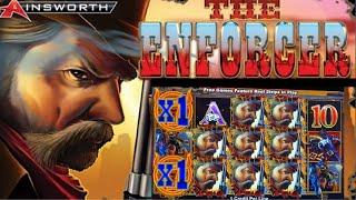 HUGE BONUS WIN on The Enforcer Slot Machine on FREE PLAY!! | Casino Countess