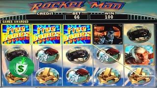 Rocket Man slot machine, 2 sessions on Free Play