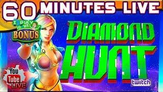 • 60 MINUTES LIVE • DIAMOND HUNT • NEW GAME! SLOT MACHINE LIVE!