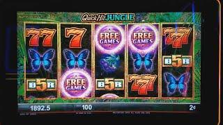 Quick Hit Jungle Slot - Live Play and Free Spins Bonus !!! Slot by Bally's
