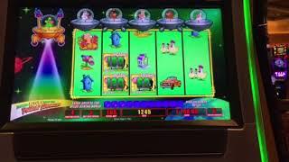 Invaders Return Slot Machine Free Spin Bonus #3 Caesars Casino Las Vegas 8-17