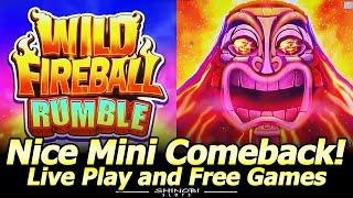 Wild Fireball Rumble Slot Machine - Nice Mini Comeback! Live Play and Free Games with Re-Triggers