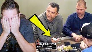 Drunk Maniac SHOWS HIS CARD! Craziest Poker Game Ever.