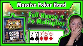 Full House! And the Multipliers Continue - 7X! This. Poker. Hand. Is. MASSIVE. • The Jackpot Gents