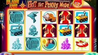 HOT HOT PENNY PLANET LOOT Video Slot Casino Game with a RETRIGGERED FREE SPIN BONUS