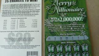 GOOD WINNER on NEW Instant Lottery Ticket - Merry Millionaire Scratchcard