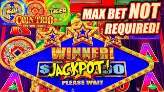 I LANDED 1 COIN AND WON A JACKPOT HANDPAY! COIN TRIO SLOT MACHINE ⋆ Slots ⋆ MAX BET NOT REQUIRED!