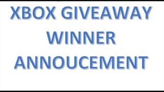 XBOX Winner Announcement