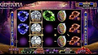 Gemtopia Online Slot by Realtime Gaming - Free Games & Respins Feature!