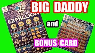 .•..£2 Million Big Daddy..Scratchcard.....and Bonus card... in our..One Card Wonder Game