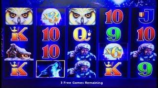 JACKPOT•Handpay Wow 60 Free Spin Bonus Games!(Retrigger x 4 Times) TIMBER WOLF DELUXE Bet $5 Casino