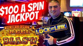 $100 Bet & BIG HANDPAY JACKPOT On Eureka Lock It Link - EPIC COMEBACK | SE-12 / EP-20