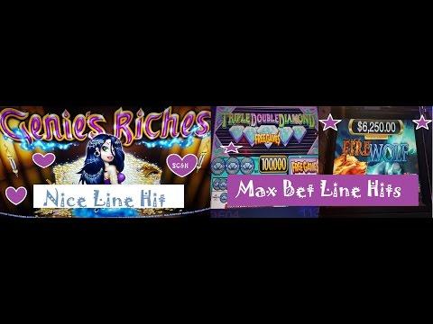 ~Fab Friday~ Aristocrat Genie's Riches | MAX BET LINE HITS IGT Fire Wolf/Triple Double Diamond