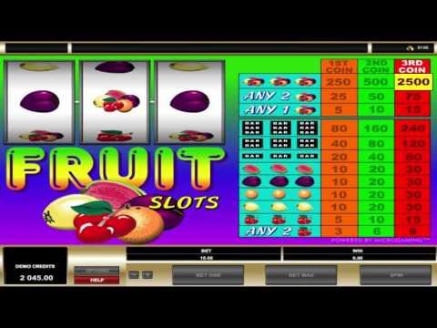 Free Fruit Slots slot machine by Microgaming gameplay ★ SlotsUp
