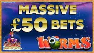 MASSIVE £50 BETS!! Genie Jackpots & Worms