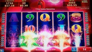 Gypsy Fire Slot Machine Bonus + Retrigger - 17 Free Games w/ Wild Multipliers - HUGE WIN (#4)