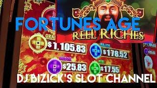 ~ REEL RICHES ~ Fortune Age Slot Machine ~ RE-TRIGGER ~ NICE WIN! ~ WHEEL SPIN! • DJ BIZICK'S SLOT C