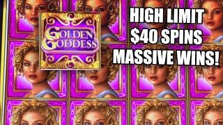 $40 HIGH LIMIT LIVE PLAY ★ Slots ★ GOLDEN GODESS SLOT MACHINE ★ Slots ★ FULL SCREEN JACKPOT!