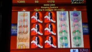 Wicked Winnings II slot machine line hit with respin