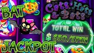 Lock It Link Cats, Hats & More Bats HANDPAY JACKPOT ⋆ Slots ⋆ HIGH LIMIT $50 BONUS ROUND Slot Machine Casino