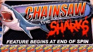 Sharknado Slot Machine Wheel Bonus+MAX BET CHAINSAW SHARKS Features | LET’S GO FOR A DOUBLE-UP!