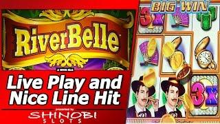 River Belle Slot - TBT Live Play with a Nice Line Hit and Double-Up
