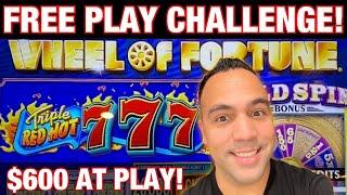 ★ Slots ★$600 Free Play Challenge! | Wheel of Fortune GOLD SPIN! | Cash Machine!! ★ Slots ★ ★ Slots 